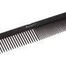 Расческа рабочая DEWAL CARBON black комбинированная, черная 22 см JF2014